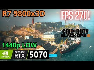 Warzone RTX 5070, Ryzen 7 9800x3D, 1440p