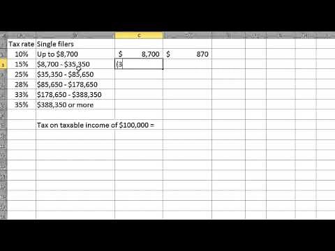 Using tax brackets to calculate tax