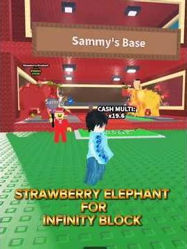 Sammy gave me Strawberry elephant #roblox #sab #escapetsunami #sammy