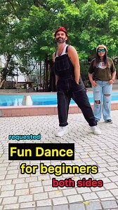 14K views · 13K reactions | Fun dance for beginners tutorial. Also awesome soft dance fitness workout. Requested to develop to both sides. Enjoy & have fun. #howto #dance #tutorial . Thank you Ennovy Abaluc for awesome video and patience, while we got it right❤️ | Aleksandr Ivakhnov | Facebook