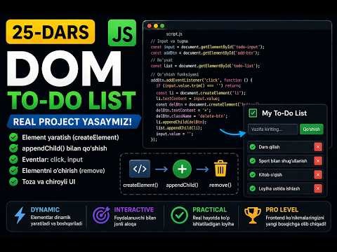 👉 JavaScript Counter App 🔥 | 0 dan REAL PROJECT qilamiz 😱