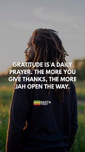 Gratitude is more than just saying ‘thank you.’ It’s a daily prayer, a mindset, a way of living. When you start giving thanks — even for the little things — Jah begins to move in ways you never expected. Doors open. Peace grows. The path becomes clearer. Start your day with gratitude, and watch how Jah clears the way. 💚💛❤️. . . . (Credit: to respective owner(s)) . . . DISCLAIMER: Our page does not claim to own the rights to any of the content. Through our platform, we focus on promoting and ce