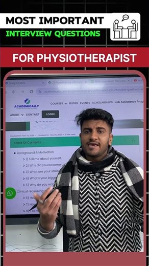 Most Important Interview Questions for Physiotherapists #shorts #physiotherapist #drakramahmad