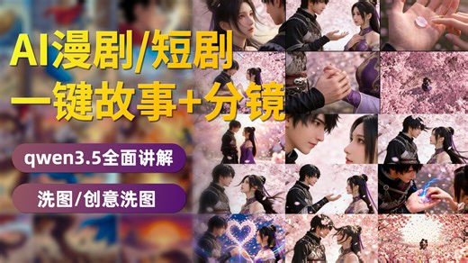 ai漫剧/短剧自动写剧情，一键出分镜，qwen3.5详解 klein强势组合工作流