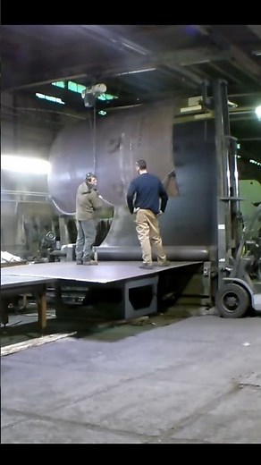 Rolling a 12ft(3.7M) Diameter Tank
