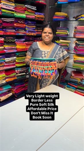 Vallikannu Muthu on Instagram: "Very Light weight - Borderless - Puresoftsilk Vallisvaseha.com Search Code:- VVPSS052 Wash and Care :- Dry wash Only For Price Enquiries & Online Orders: WhatsApp +91 98845 94699 | +91 98845 94668 Shop Location: Vallis Vaseha 29, Amman Koil St, Vadapalani, Chennai:- 600026 #vallisvaseha #sarees #puresoftsilksaree #sareelove #trendy puresìlk"