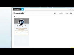 Pre AP Course Audit Video New Schools