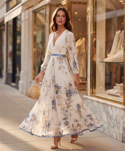 Boho Floral Halter Maxi Dress Women – Sleeveless Pleated A-line Dress, High Waist Summer Vacation - Etsy