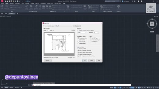 28K views · 530 reactions |  Aprende a importar un PDF en AutoCAD | Paso a paso #autocadtips En este video revisaremos cómo importar un archivo PDF a nuestro proyecto en AutoCAD. Suscríbete para más contenido! https://www.youtube.com/c/depuntoylinea #arquitectura #arquitecto #ingenieria #ingenieriacivil #TUTORIAL #TIPS #autocadtips #architecture #architect #autocadtutorial #revit #cad | De Punto y Línea | Facebook