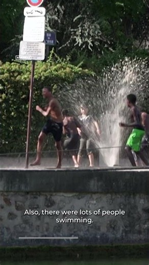 Parisians defy swimming ban to cool off as record heat hits Europe | AJ Shorts
