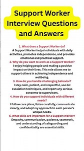Support Worker Interview Questions and Answers | Ace your Interview
