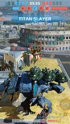 😱 Two Nodens Instantly Destroyed by Bersagliere with Void | War robots