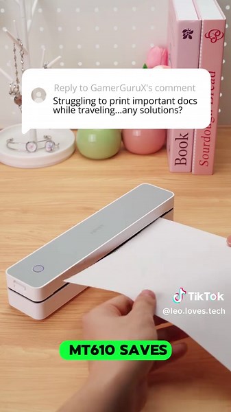 MT610 is the portable printer you didn’t know you needed—small, sleek, and easy! 🖨️✨ #MT610 #TechEssentials #PrintAnywhere