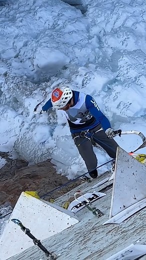 Steep mixed climbing at the Ouray ice climbing competition #climbing #iceclimbing #colorado #climbingcompetition | Ice_ᴄʟɪᴍʙɪɴɢ