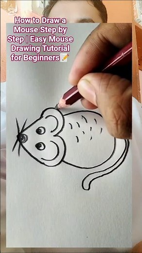 How to Draw a Mouse Step by Step | Easy Mouse Drawing Tutorial for Beginners📝 #drawingbirds