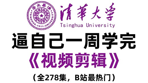 【PR教程】全278集（完整版）清华大佬耗时三个月整理的全套剪辑教程，从基础到精通，详细讲解，通俗易懂，适合所有零基础小白学习，学完即可接单！！！