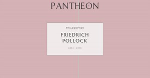 Friedrich Pollock Biography | Pantheon