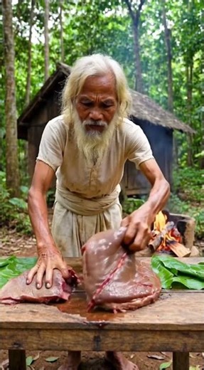 Man Cooking in the Jungle | Primitive Outdoor Cooking & Survival Food in Nature 🌿🔥