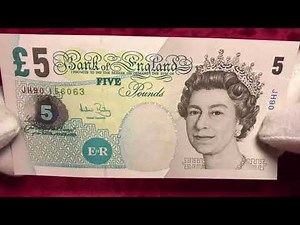 Banknotes 5 pounds 2002 UK