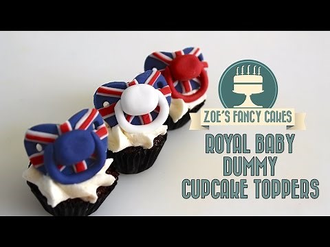Royal baby dummy cake toppers pacifier cupcake toppers fondant baby dummies