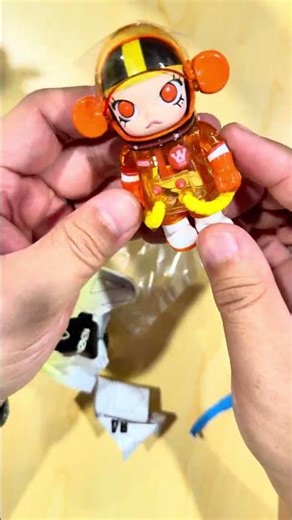 Open Box PopMart SPACE MOLLY橙色透明果冻 #spacemolly #太空茉莉