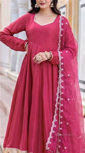 Latest anarkali front neck design #anarkali design