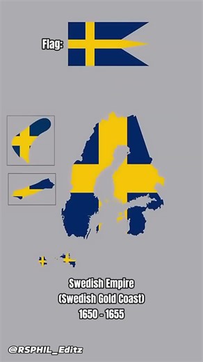 Evolution of Sweden 🇸🇪 #sweden #evolution #flag #map #history