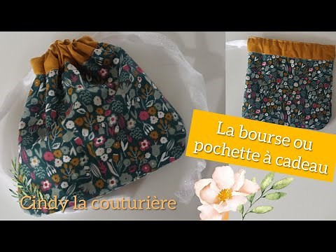 Tuto couture facile ~ La bourse ou la pochette cadeau ~ Cindy la couturière