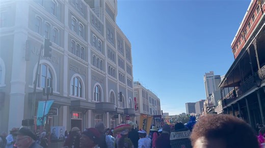 22K views · 1K reactions | WWOZ second line parade to the new beautiful studio to Jax Brewery | Kermit's Treme Mother In Law Lounge | Facebook