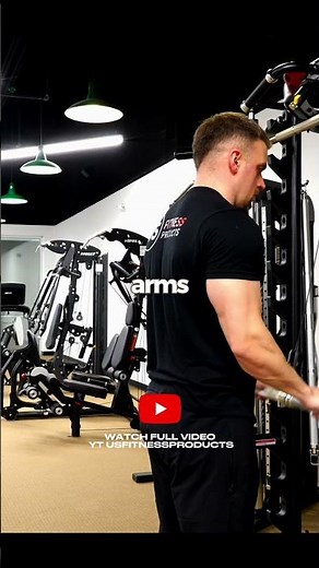 Hoist H8 Tricep Pushdown Variation | Short Bar Cable Workout