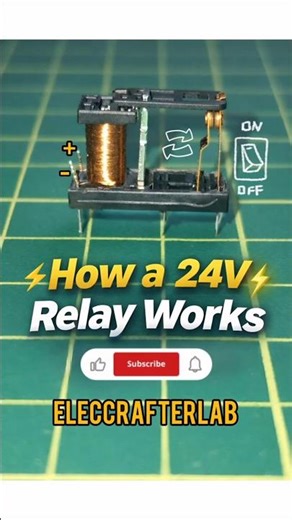 How a 24V Relay Works ⚡ | Simple & Fast Explanation #diy #shorts #electronics
