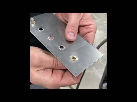 HammerFab Riv Nut Recess Dimple Die Set In-Use - Trick-Tools.com