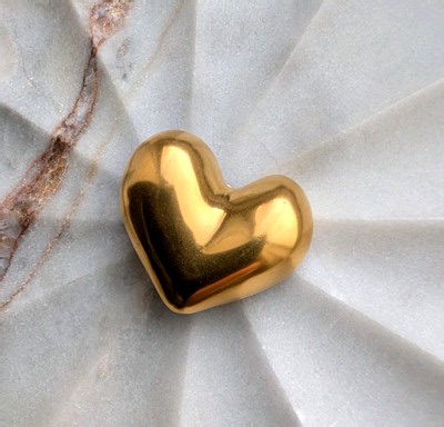 Vintage RLM Studio Puffy Heart Clip-On Earring Gold-Plated Single Piece | eBay