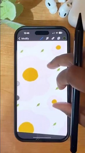 Create with me White Daisies in Pocket Procreate on an iPhone