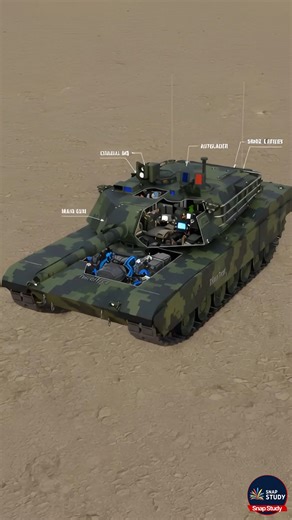 How a Tank Really Works | Inside a Modern Battle Machine | 3D Animation 💥 #Tank 🪖 #MilitaryTechnology 💥 #teacherappreciation #3DAnimation 🎥 | Snap Study