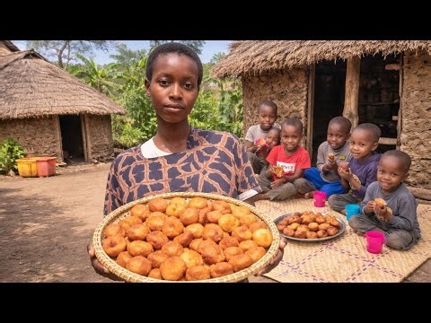 “African Village Morning Routine: Cooking Mandazi & Local Tea 🍃”