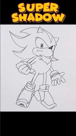 How To Draw Super Shadow Easily ! ⚡🔥