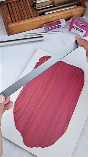 ⭐️ Clay tip: How to make a Bargello pattern with a marbré slab (part 2)