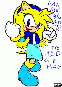 Maria robotnik coloring page, printable Maria robotnik