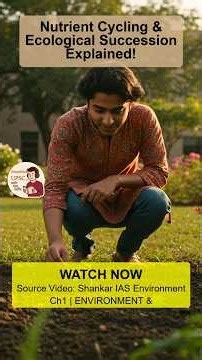 Nutrient Cycling & Ecological Succession Explained! #shorts #upsc #ssc #exam