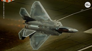 F-22 Raptor rips through the sky in super slow motion