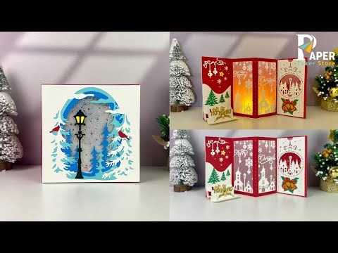 How To Make Paper Cut Pop up Card Christmas 2