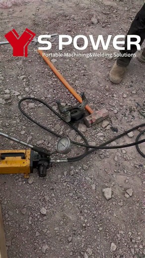 S POWER Portable Line Boring Machine work on Site.
