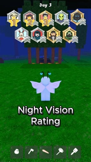 Night Vision Rating 🤔 99 nights in the forest #99nightintheforest #99nights #roblox