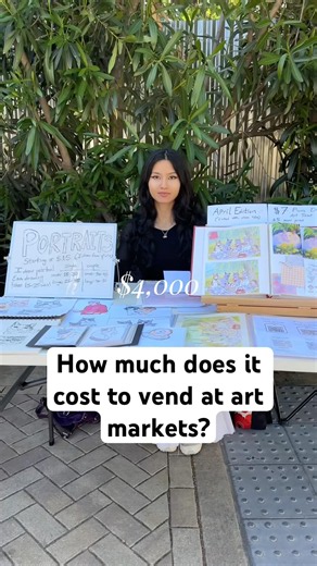 How much does it cost to vend at the art market? #artmarket #artistalley #portraitartist #mailclub