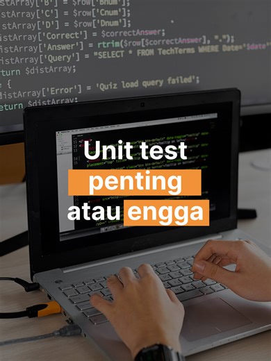 “Kan udah jalan di local” Terus error di production 😅 Unit test bukan buat bikin code kelihatan keren, tapi buat bikin tidur lebih nyenyak. Penting? Iya. Wajib? Tergantung konteks. #ngoding #programmerindonesia #Koding #codingstruggle #softwareengineer