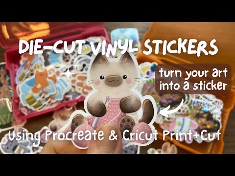 How to make die cut stickers ✿ Using Procreate and Cricut Print & Cut