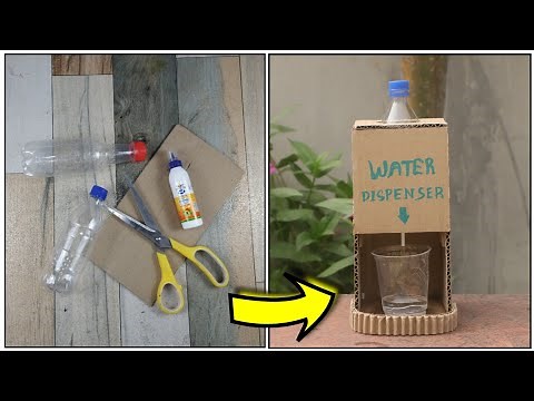 Homemade Water Dispenser Science Project Using Waste Bottles and Cardboard | Science Projects