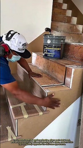 Perfect Stair Renovation Hack! 🔥 Fast Flooring Installation on Stairs