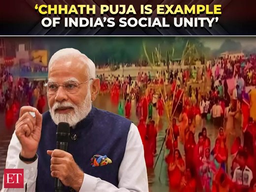 ‘Chhath Puja is example of India’s social unity’: PM Modi extends greetings to citizens in ‘Mann Ki Baat’ programme